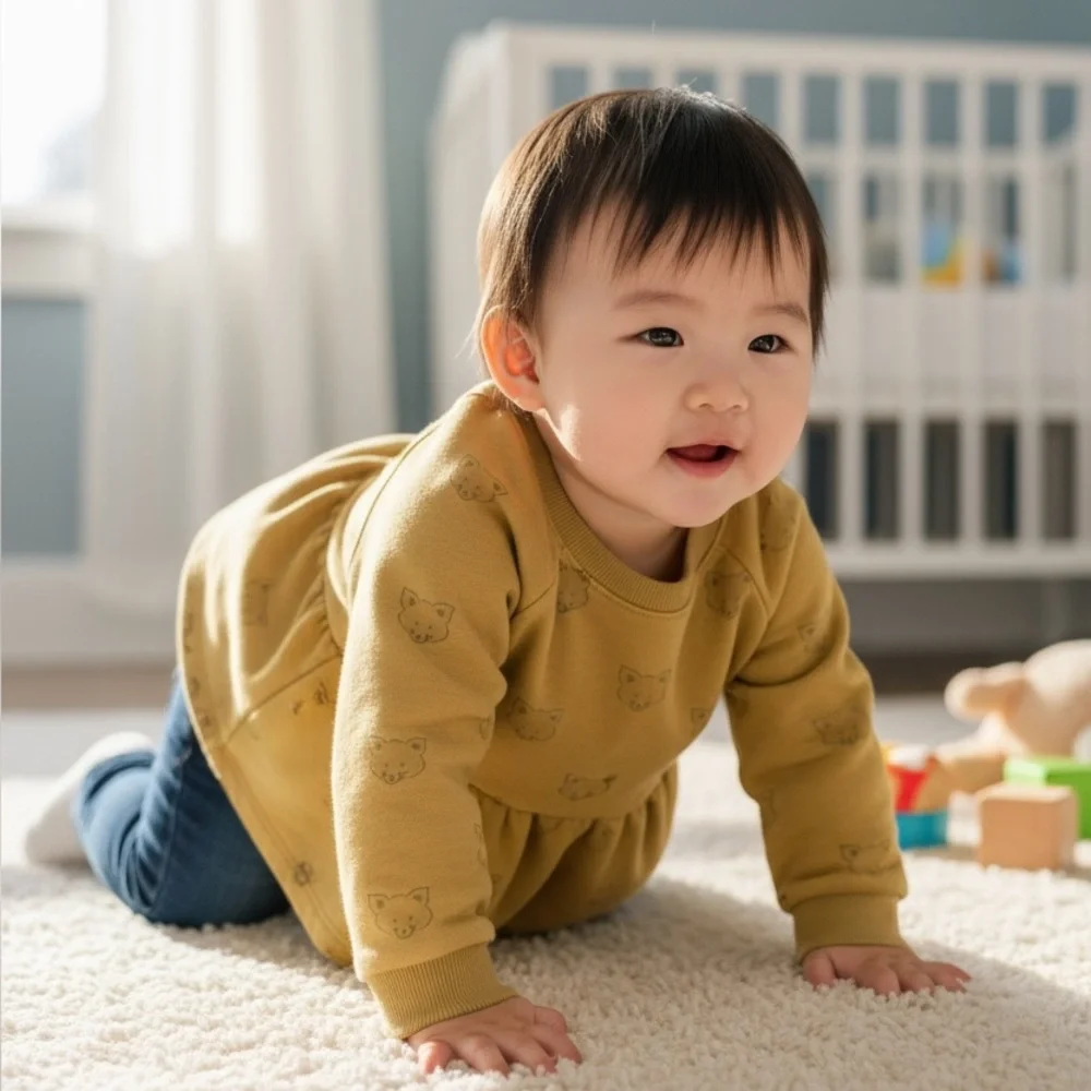 Rylee + Cru Tan mustard sweatshirt and jeggings infant 6-12 month - Picture 2 of 12